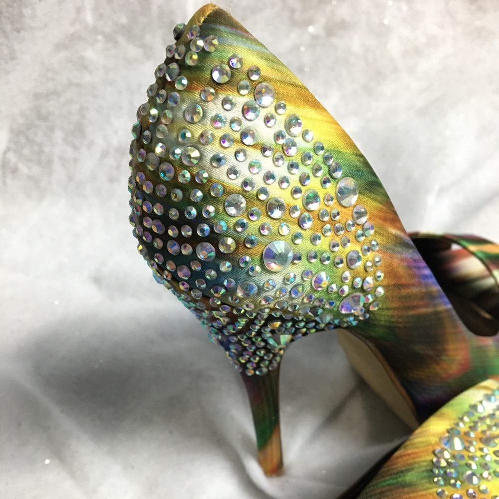 ALDO Rhinestone Open Toe Platform Stilettos π - Picture 4 of 6